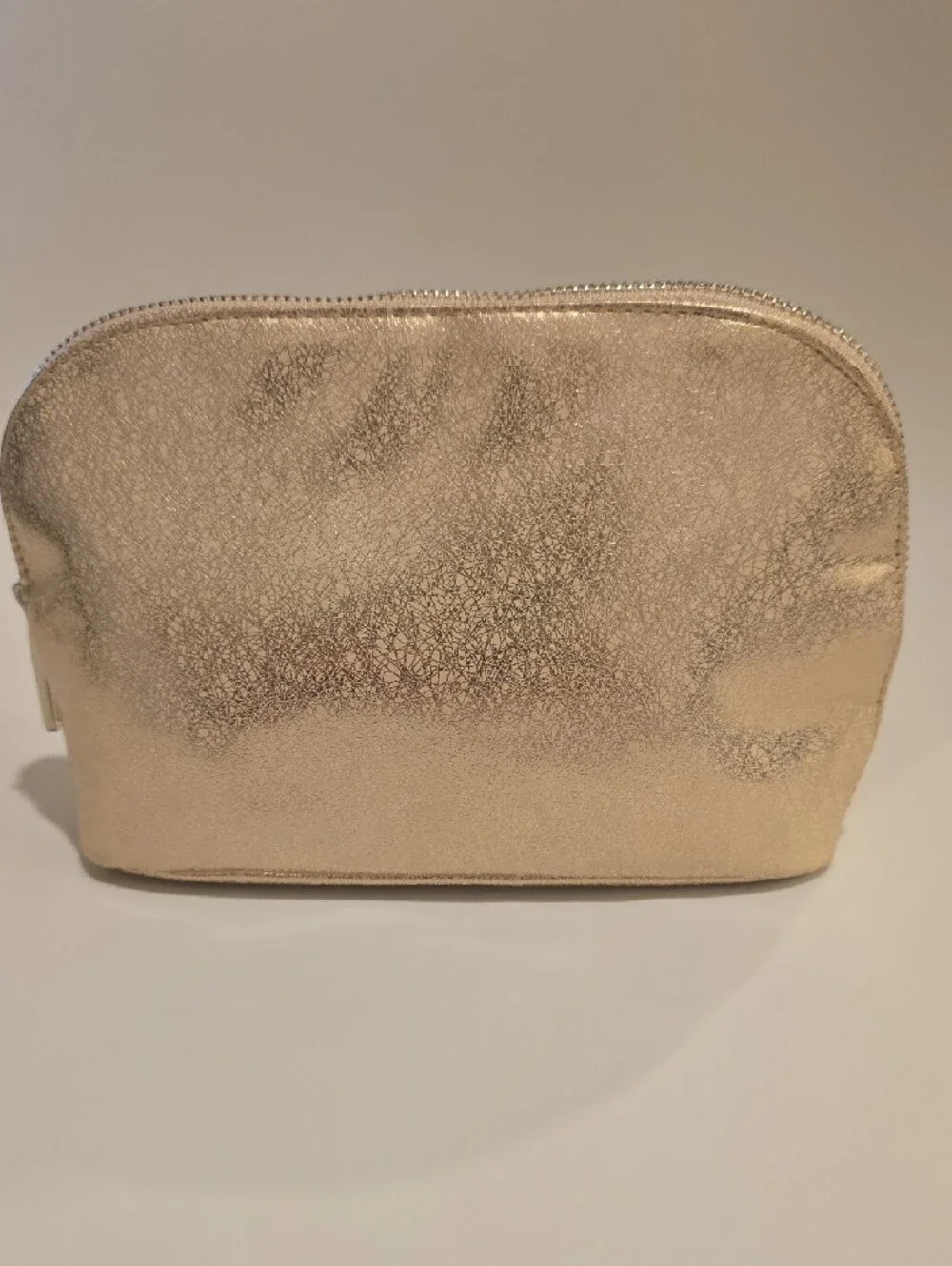 bareMinerals Metallic Beige Cosmetic Bag Shimmet